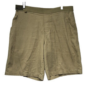 Jimmy'Z EZ-IN-EZ-OUT Shorts Mens size 34 Retro Hook & Loop Belt Adaptive Khaki